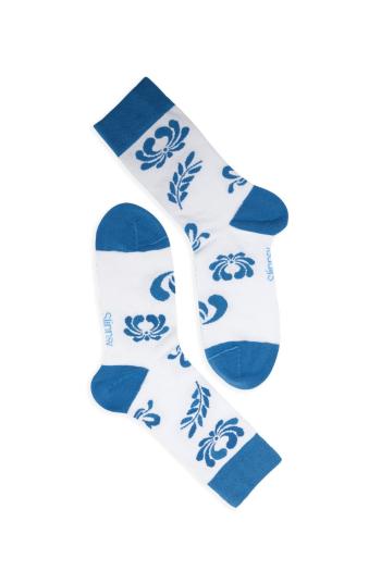 Modro-biele ponožky Folk Socks