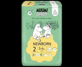 Muumi Baby Plienky jednorázové 2 Newborn 3-6 kg, 58 ks