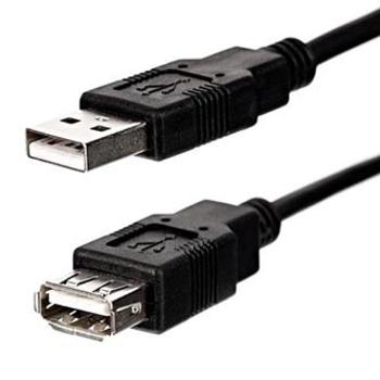 Logo Economy USB predlžovačka (2.0), USB A samec - USB A samica, 1.8m, černý