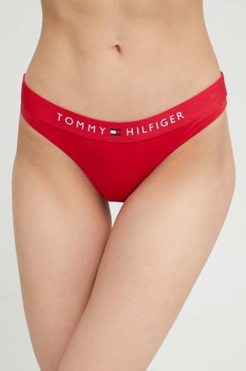 Brazílske plavkové nohavičky Tommy Hilfiger červená farba