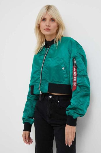 Bunda Alpha Industries MA-1 BOXY WMN dámska, zelená farba, prechodná