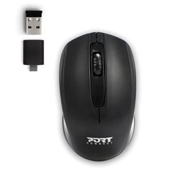 PORT CONNECT Wireless office, bezdrôtová, USB-A/USB-C dongle, čierna (900508)
