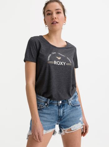 Čierne tričko s potlačou Roxy