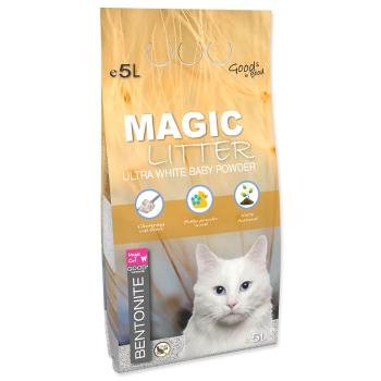 Kočkolit MAGIC LITTER Bentonite Ultra White Baby Powder - KARTON (4ks) 5 l