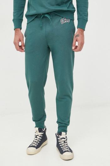 Nohavice GAP pánske, zelená farba, jednofarebné