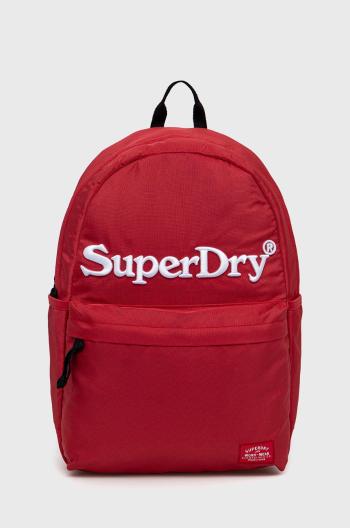 Ruksak Superdry dámsky, červená farba, veľký, jednofarebný