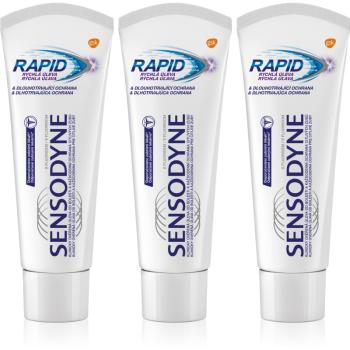 Sensodyne Rapid zubná pasta pre citlivé zuby 3x75 ml