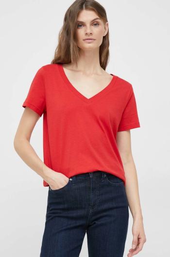 Bavlnené tričko GAP červená farba,