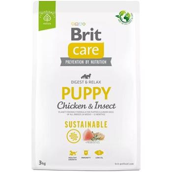 Brit Care Dog Sustainable s kuracím a hmyzom Puppy 3 kg (8595602558636)