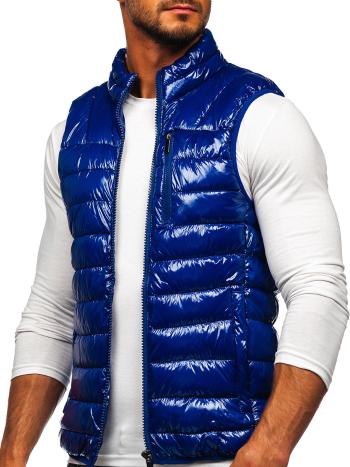 Modrá pánska prešívaná vesta Bolf R0109A