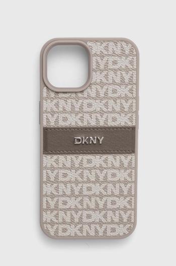 Puzdro na mobil Dkny iPhone 15 / 14 / 13 6.1 šedá farba, DKHCP15SPRTHSLE