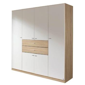 Sconto Šatníková skriňa LORELEI II dub sonoma/alpská biela, šírka 181 cm