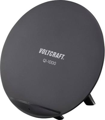 VOLTCRAFT bezdrôtová indukčná nabíjačka 1500 mA VC-8320665 QI-1000   čierna