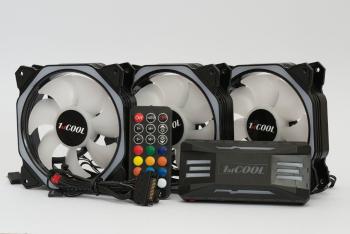 1stCOOL Fan KIT AURA EVO 4 ARGB, 3x HEXA2 ventilátor + ARGB radič + diaľkový ovládač