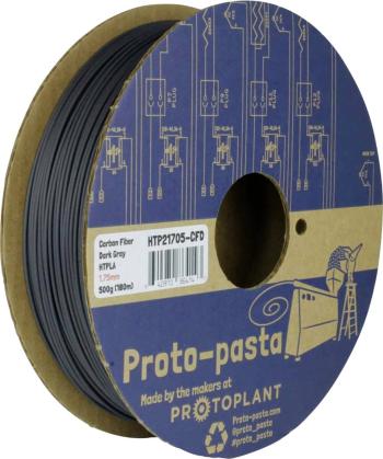 Proto-Pasta HTP21705-CFD Dark Gray Carbon Fiber PLA vlákno pre 3D tlačiarne PLA plast   1.75 mm 500 g tmavosivá  1 ks