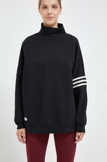 Mikina adidas Originals dámska, čierna farba, s nášivkou