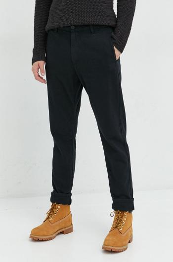 Bavlnené nohavice Only & Sons pánske, čierna farba, rovné