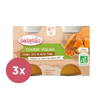 3x BABYBIO Tekvica Violina z našej vlastnej ekofarmy 2x 130 g