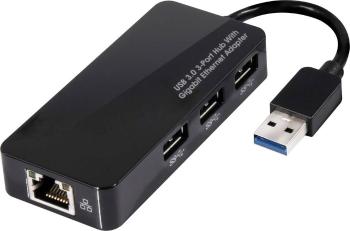 club3D CSV-1430 3 + 1 port USB 3.0 hub  čierna (lesklá)