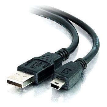 PremiumCord USB 2.0 prepojovací AB mini 0,5 m čierny (ku2m05a)
