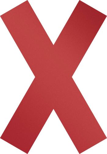 Durable 104903 Informačný štítok kríž, odnímateľný červená 5 ks (š x v) 135 mm x 193 mm