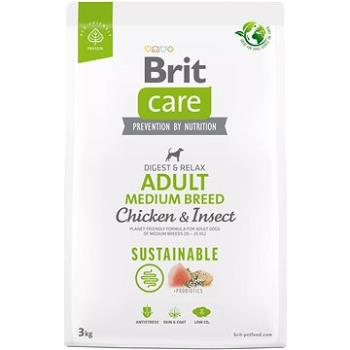 Brit Care Dog Sustainable s kuracím a hmyzom Adult Medium Breed 3 kg (8595602558698)
