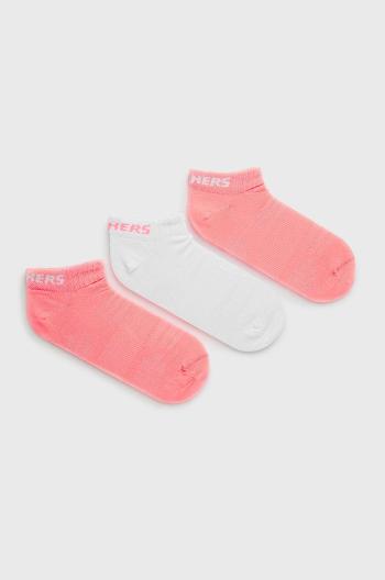 Ponožky Skechers (3-pak) ružová farba