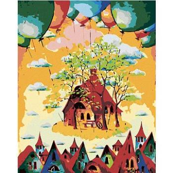 Maľovanie podľa čísel – Farebné domčeky s balónikmi (HRAmal00391nad)