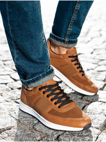 Pánske sneakers topánky T361 - hnedá