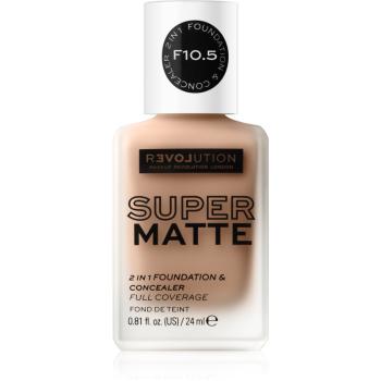 Revolution Relove Super Matte Foundation dlhotrvajúci zmatňujúci make-up odtieň F10.5 24 ml