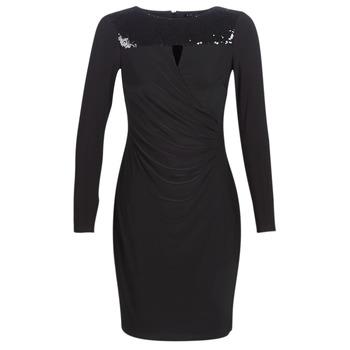 Lauren Ralph Lauren  Krátke šaty SEQUINED YOKE JERSEY DRESS  Čierna