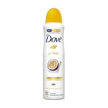 DOVE DEO 150 ML GO FRESH PASSION FRUIT & LEMONGRASS SCENT 0% ALCOHOL