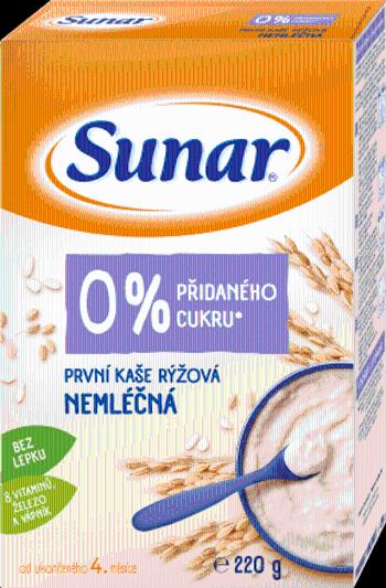 Sunar Prvá kaša ryžová nemliečna, od ukončeného 4. mesiaca, 220 g