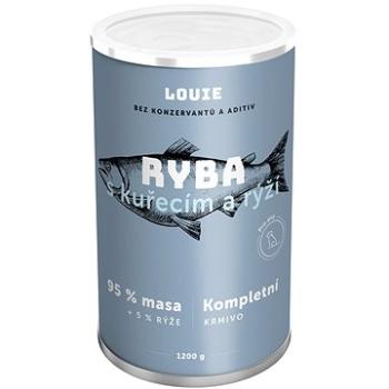 Louie Kompletné krmivo – ryba s kuracím (95 %) s ryžou (5 %) 1200 g (8595174345535)