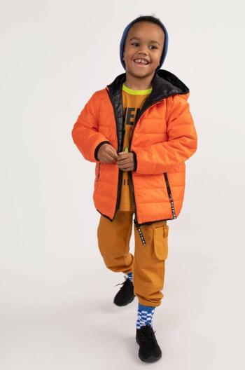 Detská obojstranná bunda Coccodrillo oranžová farba