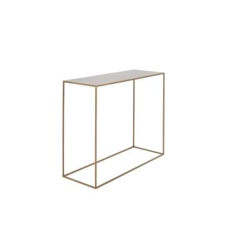 Konzolový kovový stôl v zlatej farbe Custom Form Tensio, 100 x 35 cm