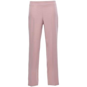 Makover  Nohavice K055 Slim nohavice - krepovo ružové  viacfarebny