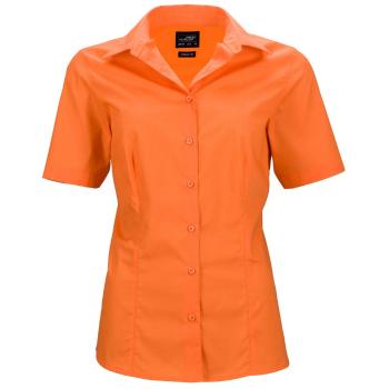 James & Nicholson Dámska košeľa s krátkym rukávom JN643 - Oranžová | S