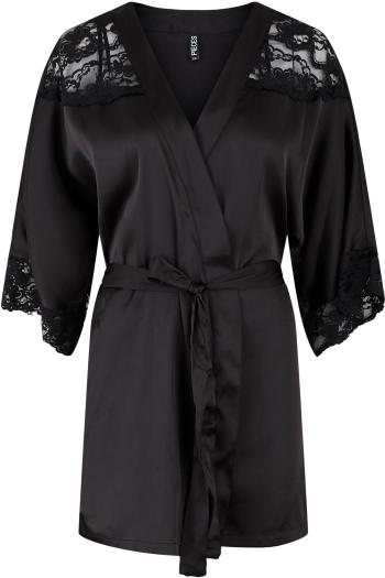 Pieces Dámsky župan PCESSICA 17117485 Black M/L