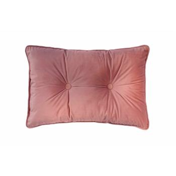 Ružový vankúš Tiseco Home Studio Velvet Button, 40 x 60 cm