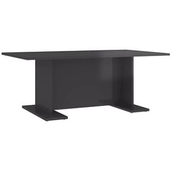 SHUMEE Konferenčný stolík sivý vysoký lesk 103,5 × 60 × 40 cm drevotrieska, 806848