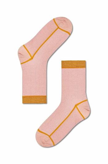 Ponožky Happy Socks Light Pink Liv Crew ružová farba