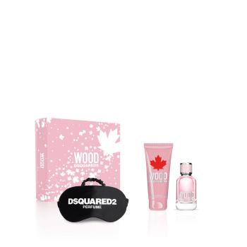 Dsquared² Wood For Her - EDT 50 ml + sprchový gel 100 ml + maska na spaní