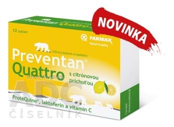 FARMAX Preventan Quattro s citrónovou príchuťou tbl 1x12 ks