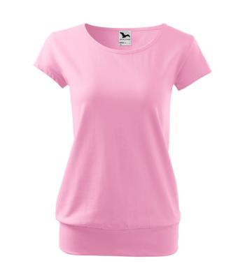 MALFINI Dámske tričko City - Ružová | XS