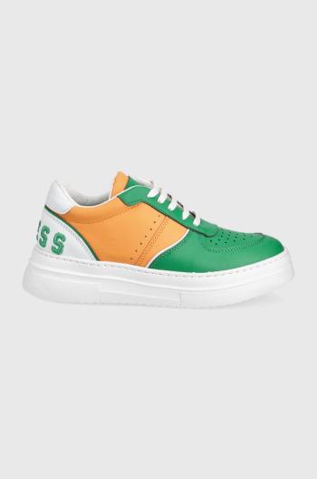 Detské topánky Guess zelená farba
