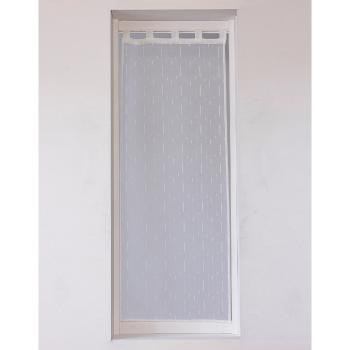 Blancheporte Rovná vitrážová záclona so saténovou stuhou biela 60x160cm