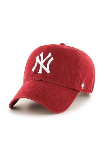 Bavlnená šiltovka 47 brand MLB New York Yankees červená farba, s nášivkou, B-RGW17GWS-RZ