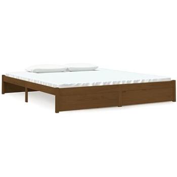 Rám postele medovo hnedý masívne drevo 180 × 200 cm Super King, 814967