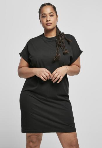 Urban Classics Ladies Organic Cotton Cut On Sleeve Tee Dress black - S